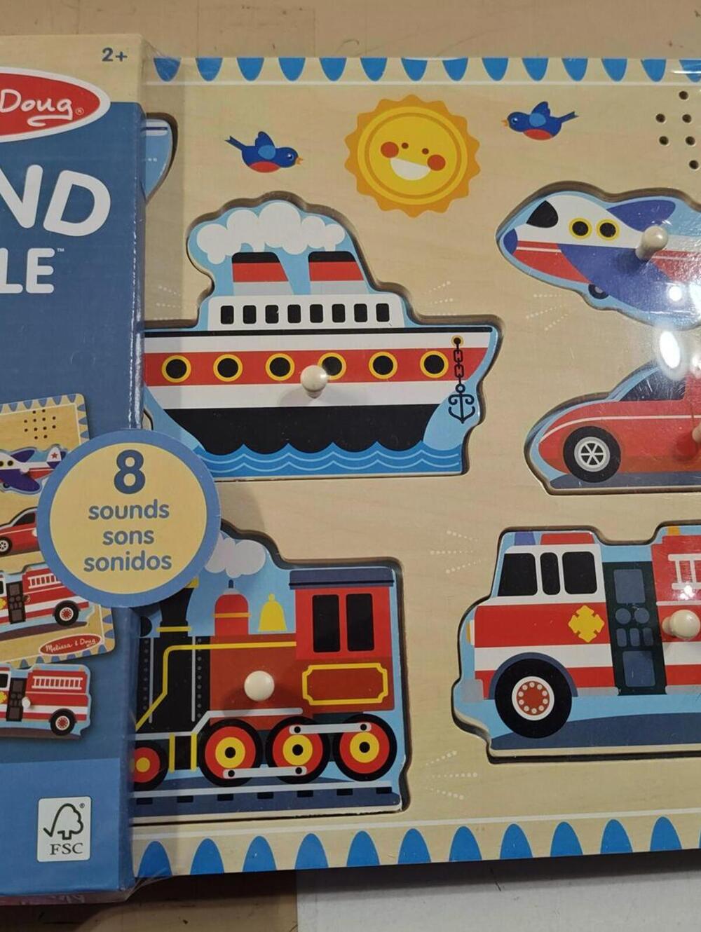 Melissa and Doug Vehicles Sound Puzzle  New